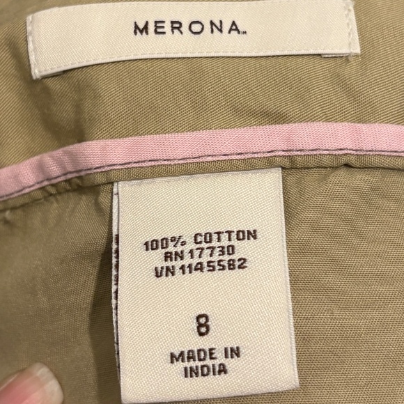 Merona A-Line Skirt with Pink and Dark Brown Stripes - Picture 6 of 7